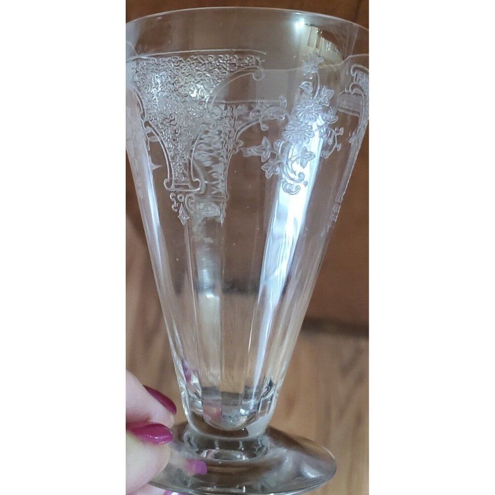Fostoria Melrose Crystal Footed Juice Glass 4" fine glassware dessert cocktail